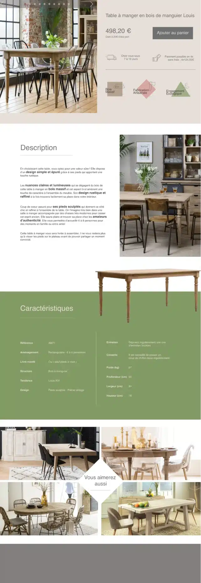 proposition numero 1 du webdesign du site d'ameublement