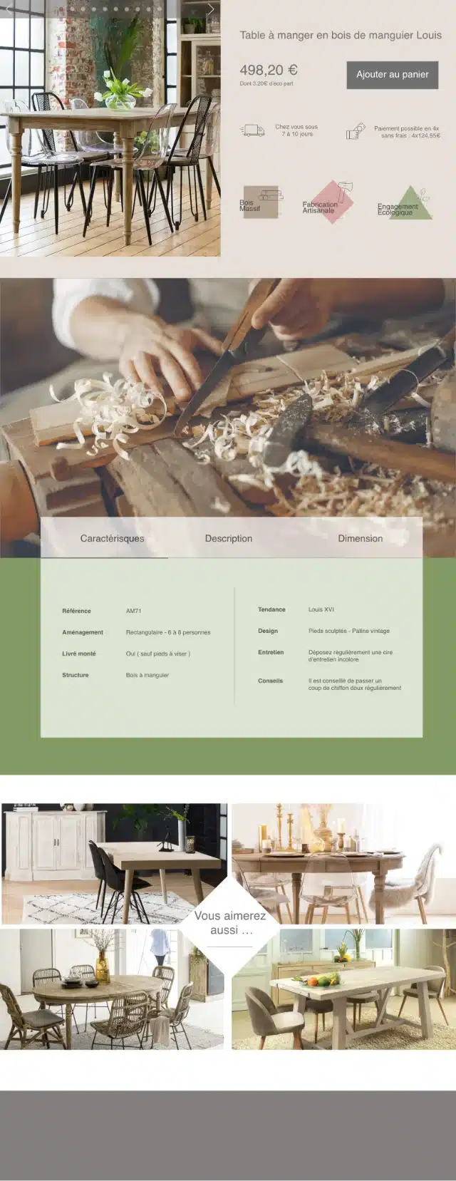 proposition numero 3 du webdesign du site d'ameublement