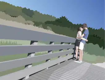 vignette d'une illustration personnalisé d'un couple